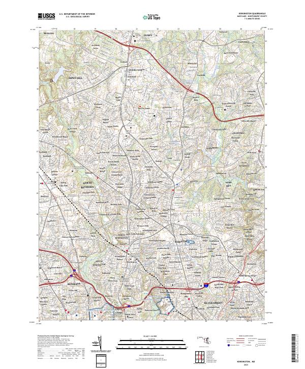 Kensington, MD — USGS 7.5-minute topo (2023)