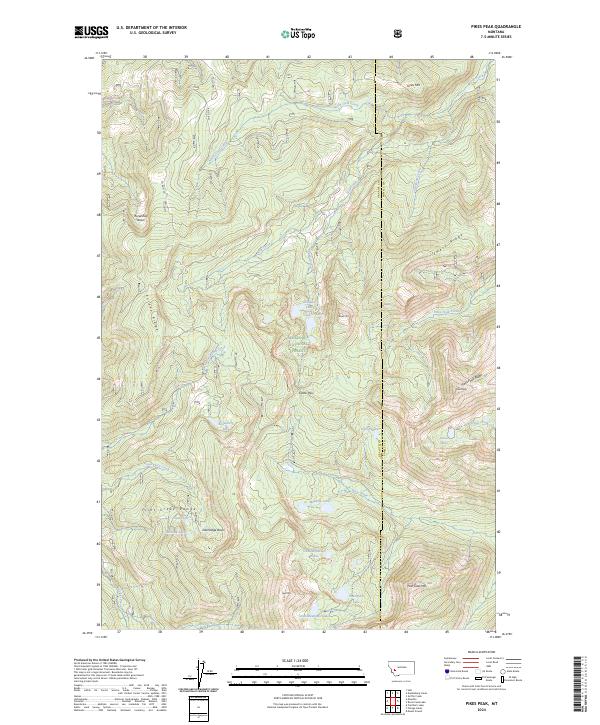 Pikes Peak, MT — USGS 7.5-minute topo (2024)