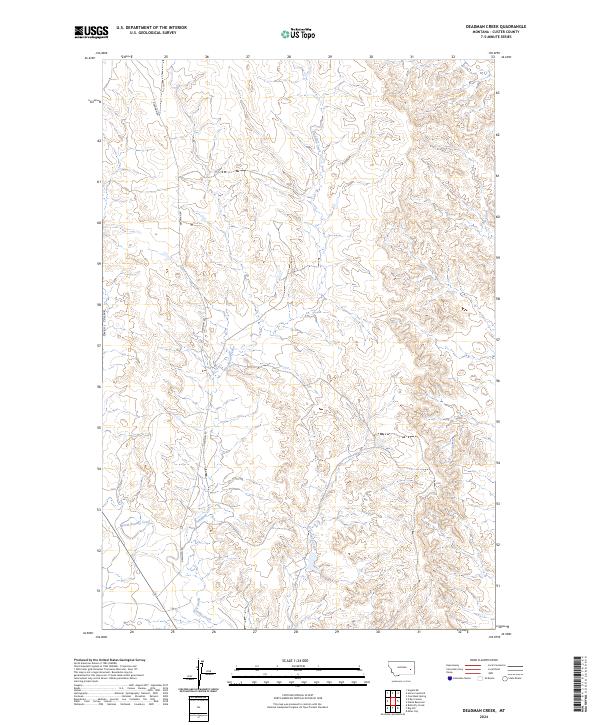 Deadman Creek, MT — USGS 7.5-minute topo (2024)