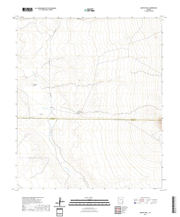 Martin Well, AZ — USGS 7.5-minute topo (2021)