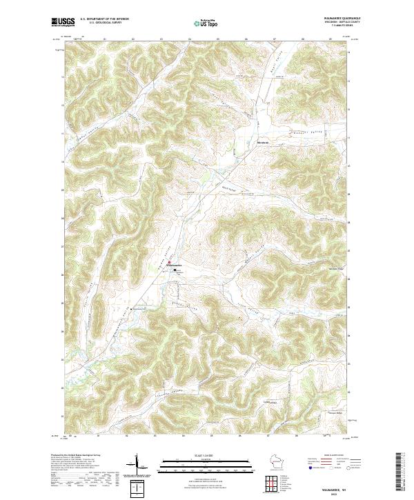 Waumandee, WI — USGS 7.5-minute topo (2022)