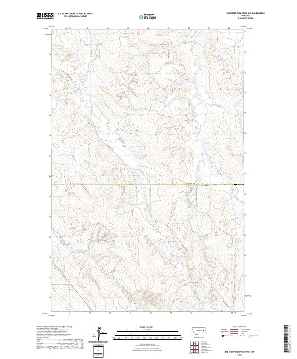Big Sheep Mountain NW, MT — USGS 7.5-minute topo (2024)