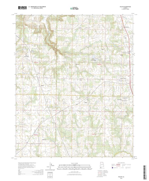 Hulaco, AL — USGS 7.5-minute topo (2026)