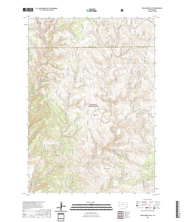 Dead Horse Flats, SD — USGS 7.5-minute topo (2021)