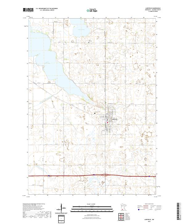 Lakefield, MN — USGS 7.5-minute topo (2022)