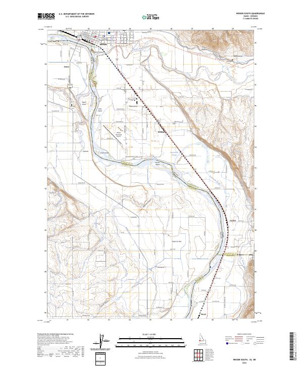 Weiser South, ID-OR — USGS 7.5-minute topo (2024)