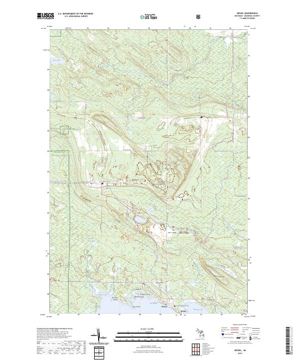 Hessel, MI — USGS 7.5-minute topo (2023)