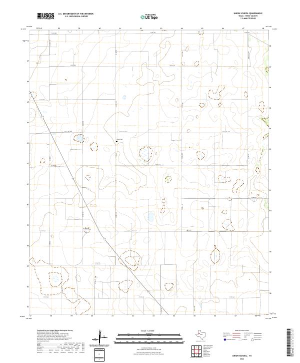 Union School, TX — USGS 7.5-minute topo (2022)