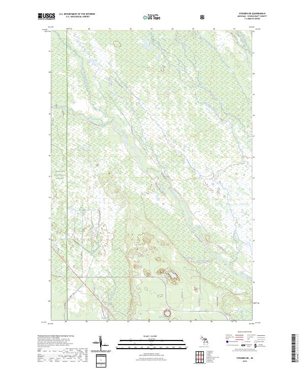 Steuben NE, MI — USGS 7.5-minute topo (2023)