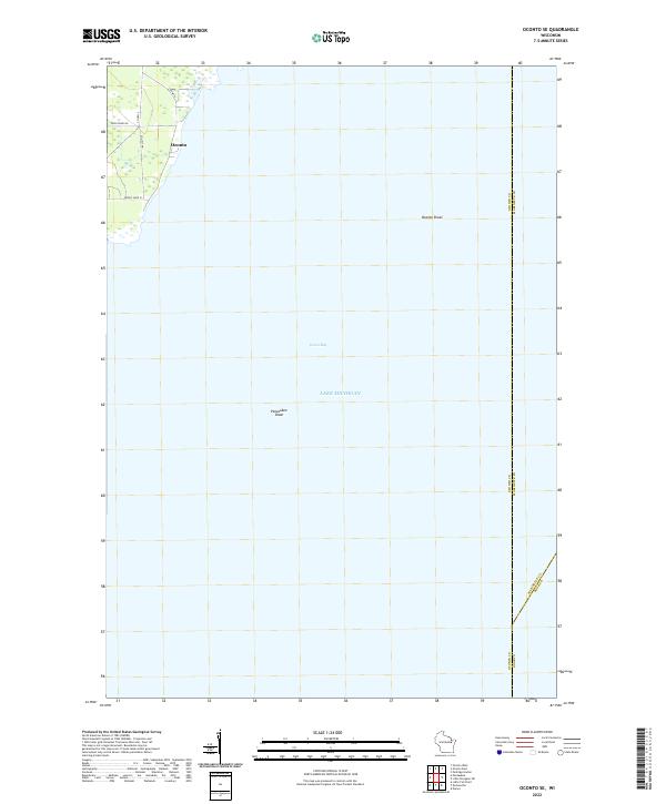 Oconto SE, WI — USGS 7.5-minute topo (2022)
