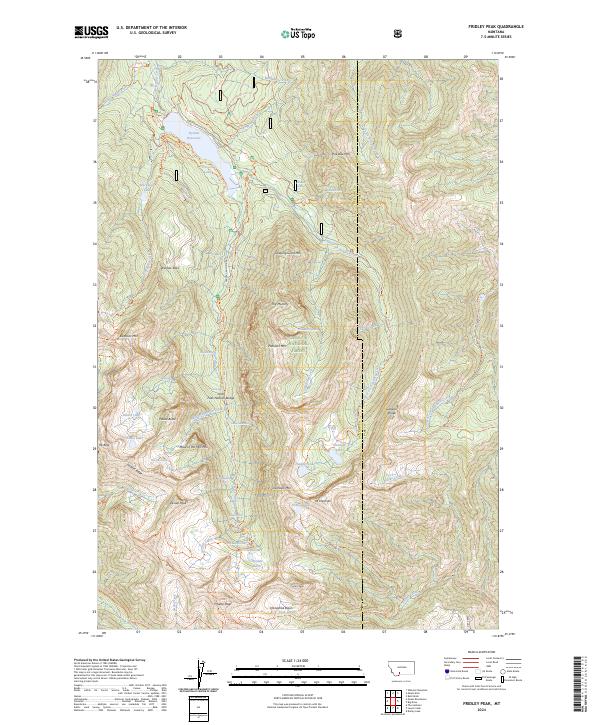 Fridley Peak, MT — USGS 7.5-minute topo (2024)