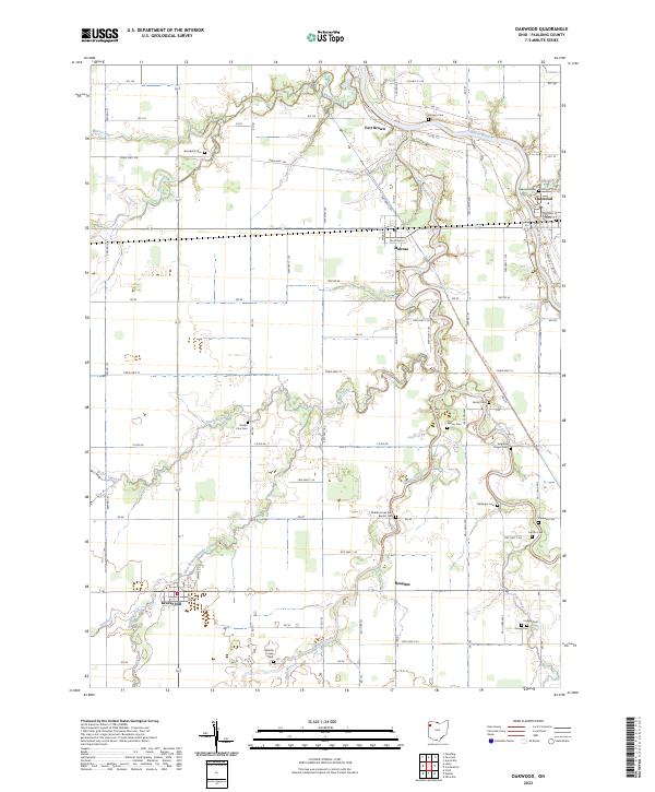 Oakwood, OH — USGS 7.5-minute topo (2023)