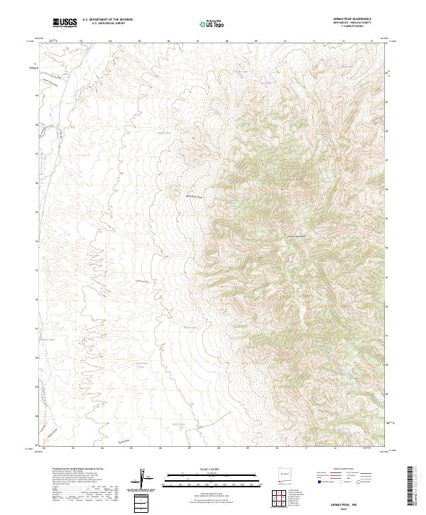 Animas Peak, NM — USGS 7.5-minute topo (2023)