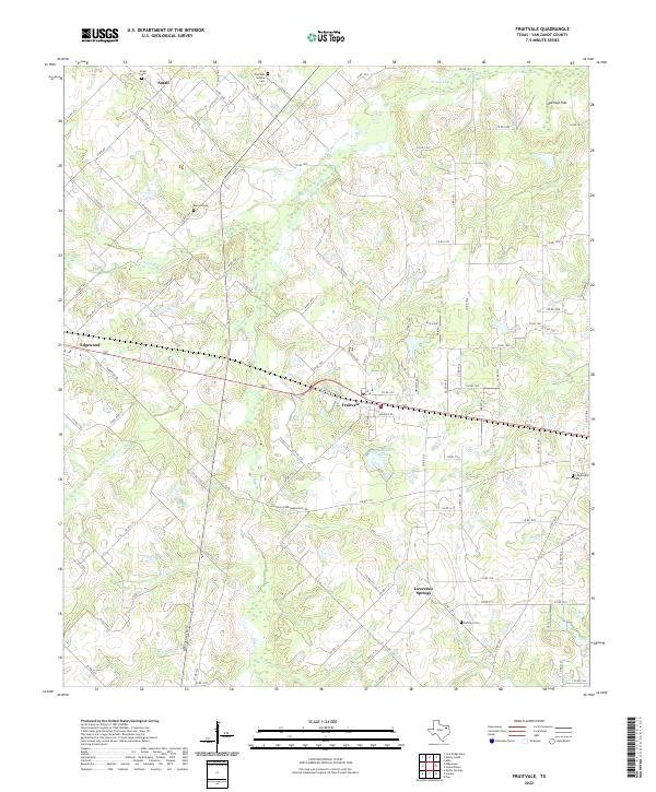 Fruitvale, TX — USGS 7.5-minute topo (2022)