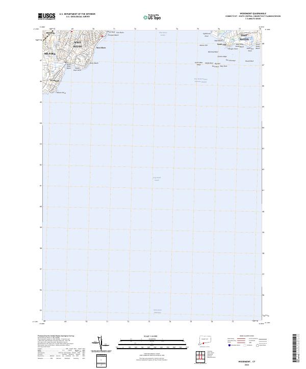 Woodmont, CT — USGS 7.5-minute topo (2024)