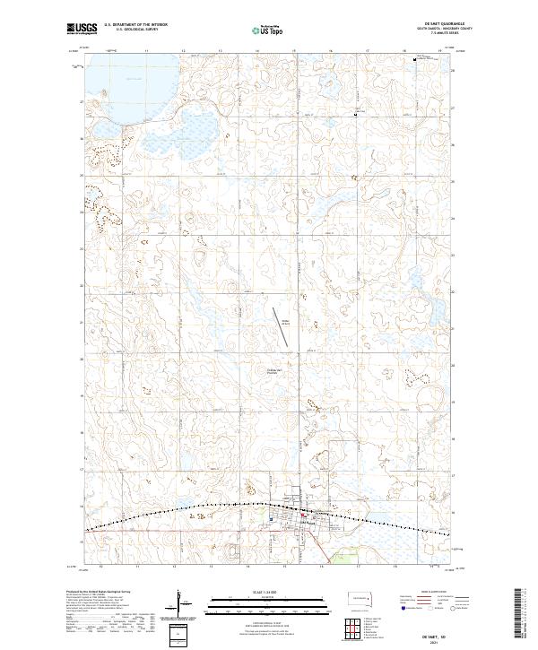 De Smet, SD — USGS 7.5-minute topo (2021)