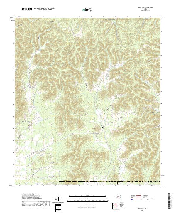 Seco Pass, TX — USGS 7.5-minute topo (2022)