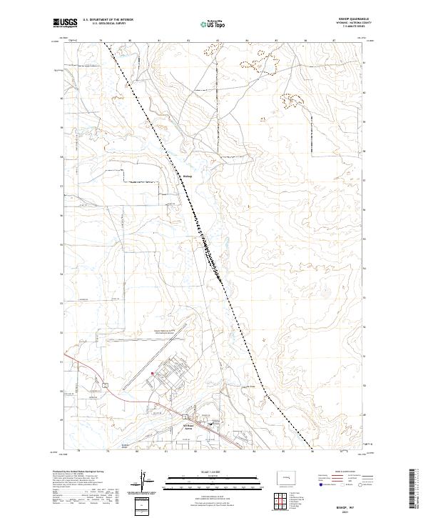 Bishop, WY — USGS 7.5-minute topo (2021)