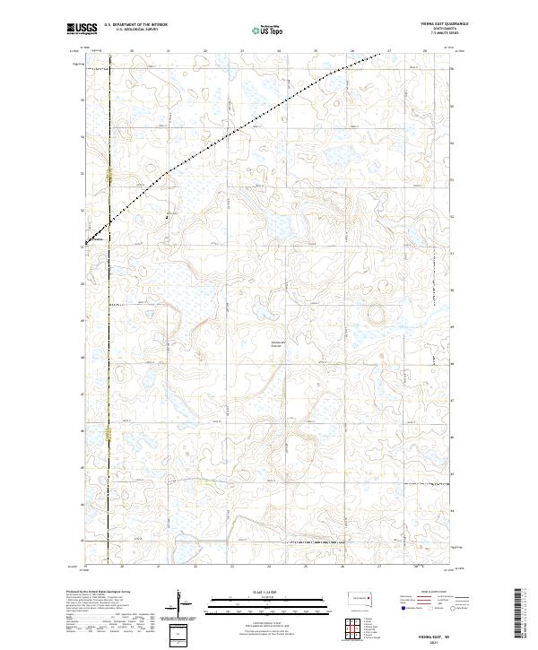 Vienna East, SD — USGS 7.5-minute topo (2021)