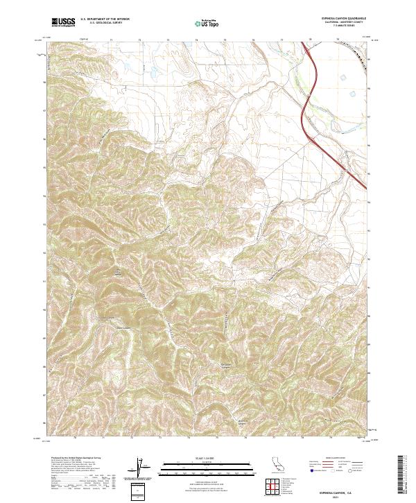 Espinosa Canyon, CA — USGS 7.5-minute topo (2021)