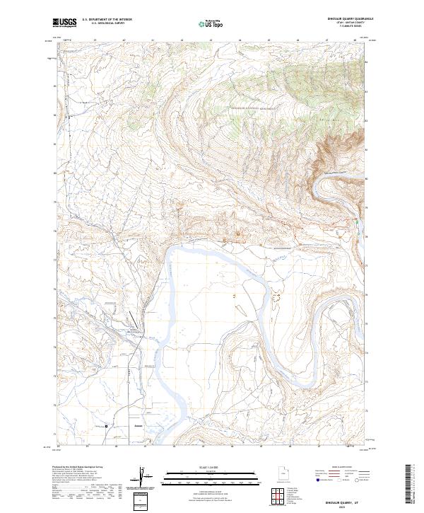 Dinosaur Quarry, UT — USGS 7.5-minute topo (2023)