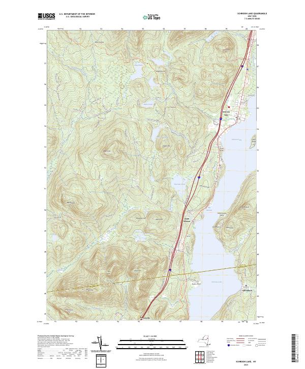 Schroon Lake, NY — USGS 7.5-minute topo (2023)