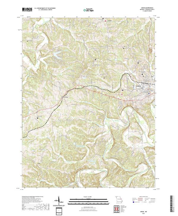 Union, MO — USGS 7.5-minute topo (2021)