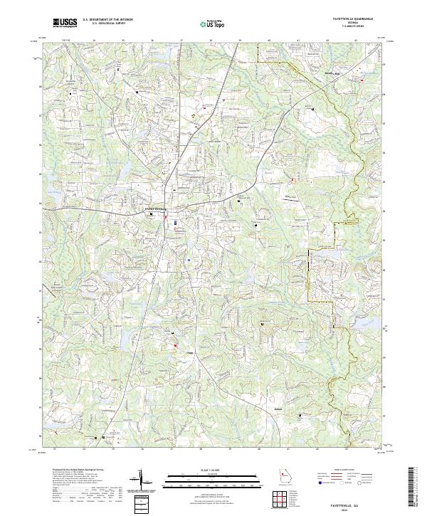 Fayetteville, GA — USGS 7.5-minute topo (2024)