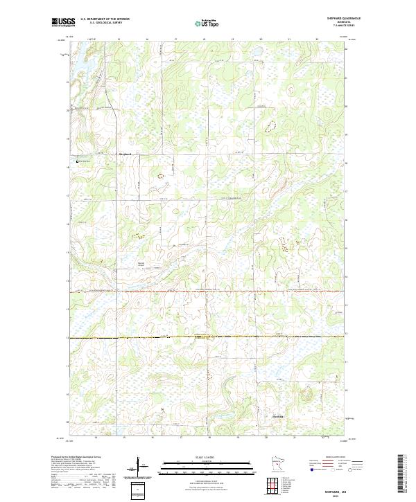 Shephard, MN — USGS 7.5-minute topo (2022)