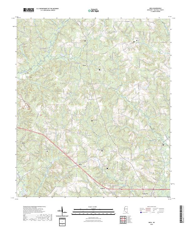 Mesa, MS — USGS 7.5-minute topo (2024)