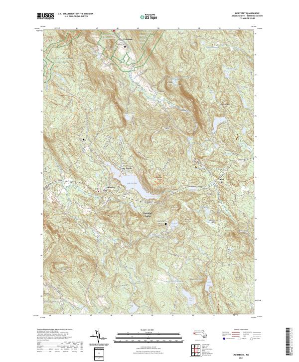 Monterey, MA — USGS 7.5-minute topo (2024)