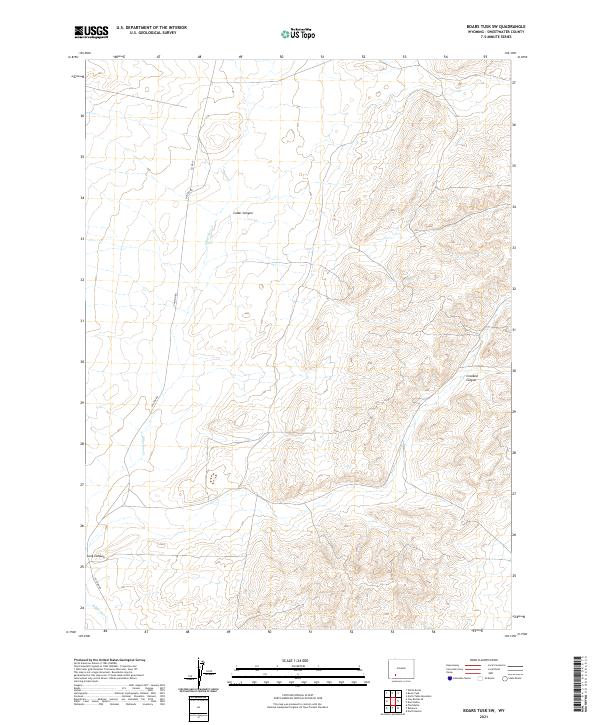 Boars Tusk SW, WY — USGS 7.5-minute topo (2021)
