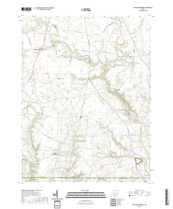 New Martinsburg, OH — USGS 7.5-minute topo (2023)
