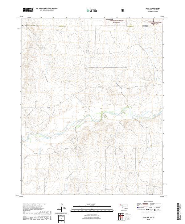 Keyes NW, OK-CO — USGS 7.5-minute topo (2022)