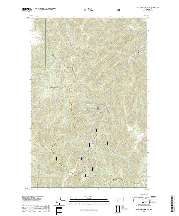 Blankenbaker Flats, MT — USGS 7.5-minute topo (2024)
