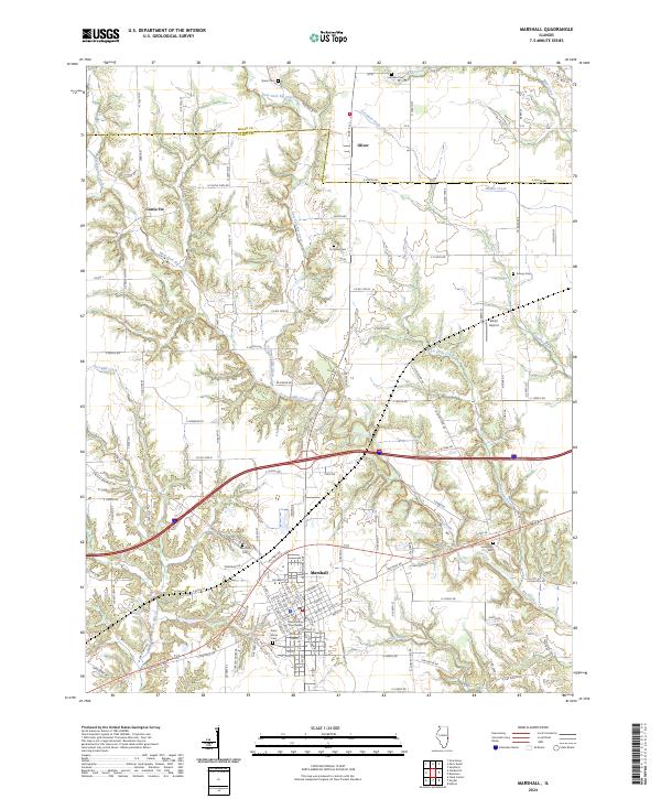 Marshall, IL — USGS 7.5-minute topo (2024)