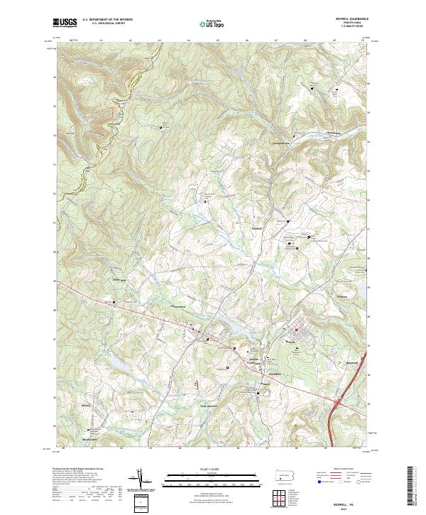 Boswell, PA — USGS 7.5-minute topo (2023)