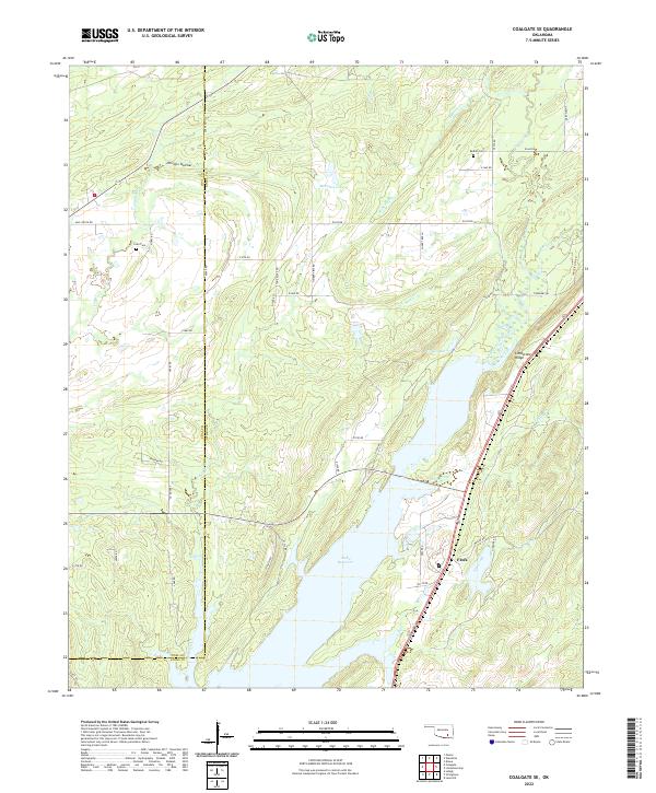 Coalgate SE, OK — USGS 7.5-minute topo (2022)