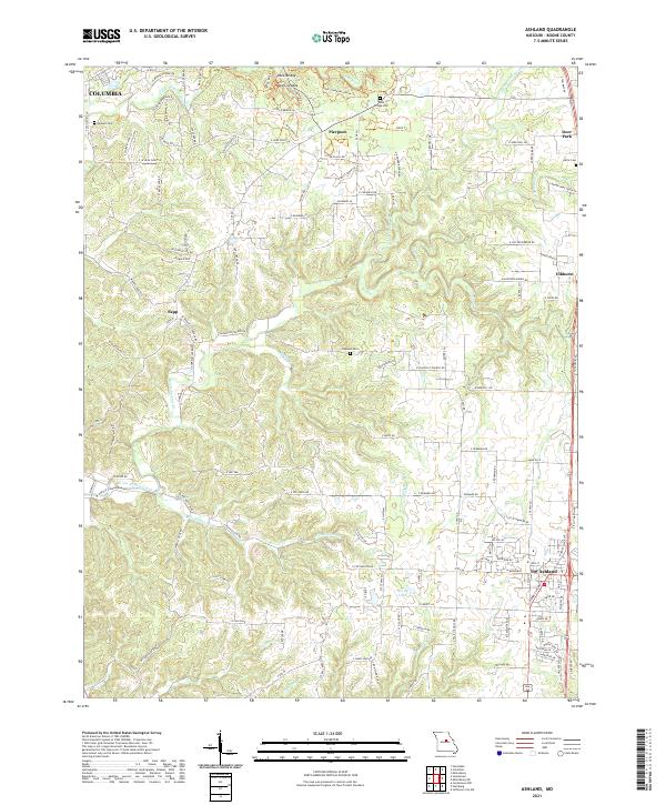 Ashland, MO — USGS 7.5-minute topo (2021)