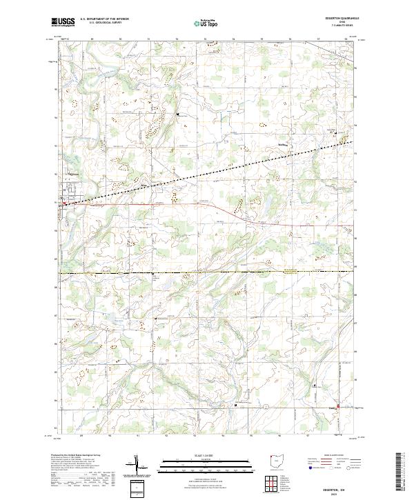 Edgerton, OH — USGS 7.5-minute topo (2023)