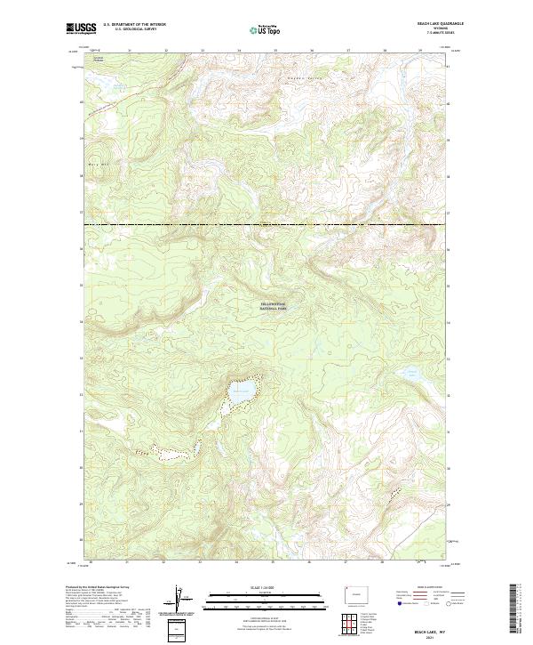 Beach Lake, WY — USGS 7.5-minute topo (2021)