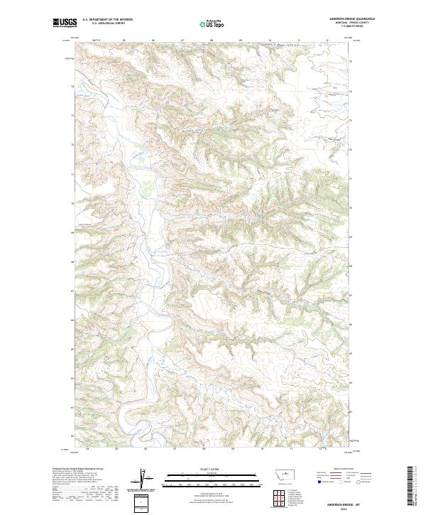 Anderson Bridge, MT — USGS 7.5-minute topo (2024)