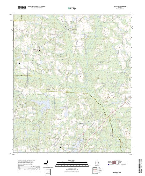 Waterloo, GA — USGS 7.5-minute topo (2024)