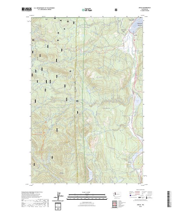 Uncas, WA — USGS 7.5-minute topo (2023)