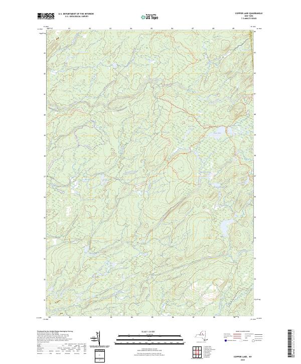 Copper Lake, NY — USGS 7.5-minute topo (2023)