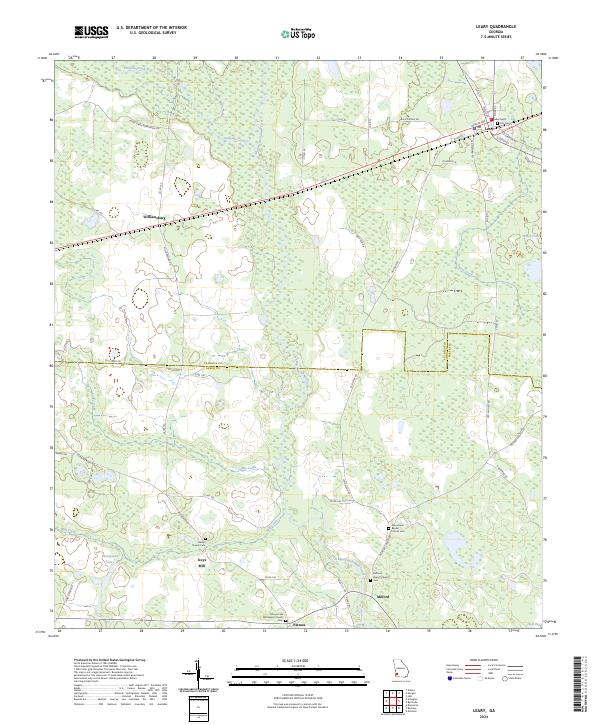 Leary, GA — USGS 7.5-minute topo (2024)