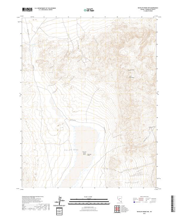 Rhyolite Ridge NW, NV — USGS 7.5-minute topo (2021)