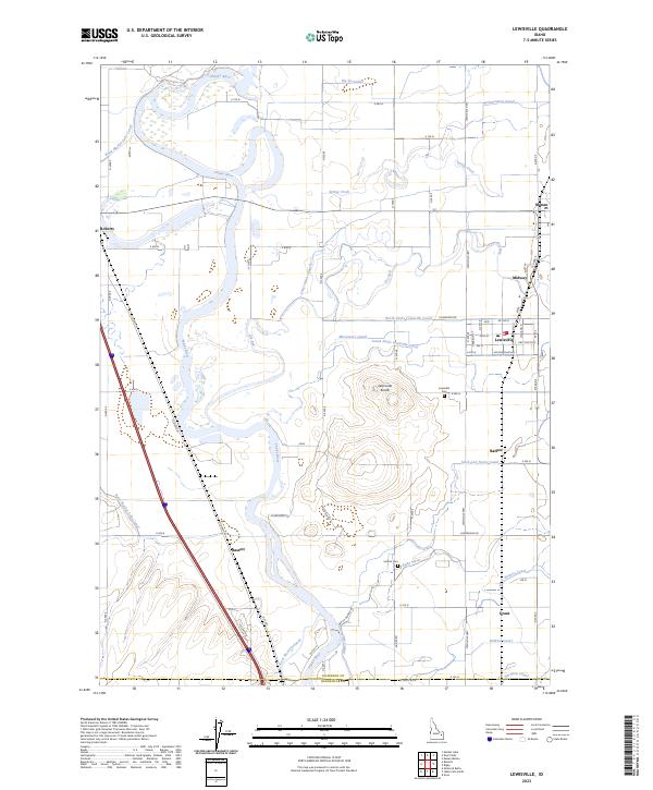 Lewisville, ID — USGS 7.5-minute topo (2023)