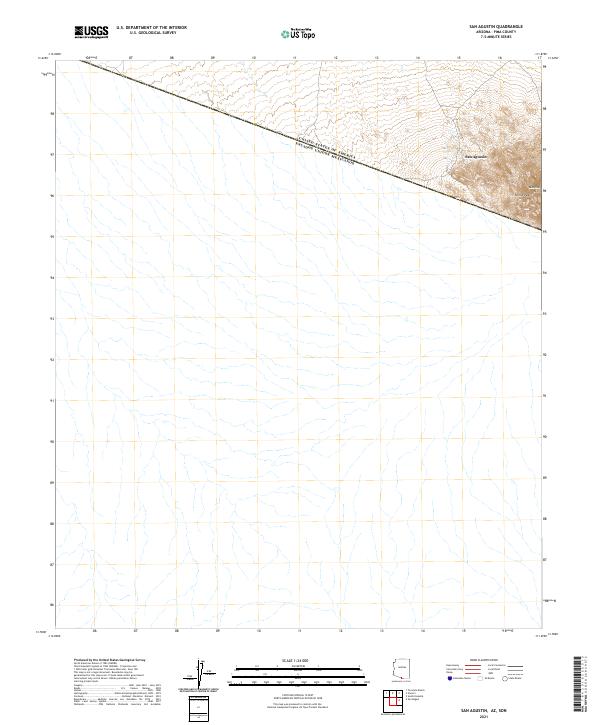 San Agustin, AZ,SON, US — USGS 7.5-minute topo (2021)