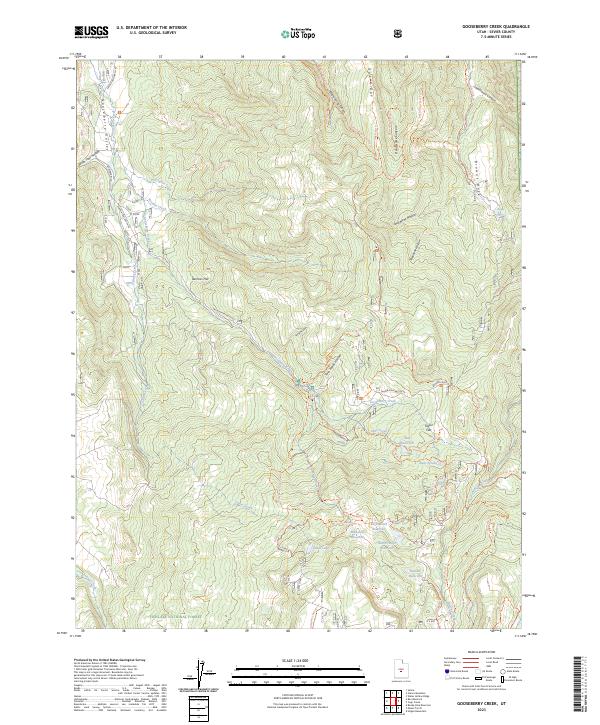 Gooseberry Creek, UT — USGS 7.5-minute topo (2023)